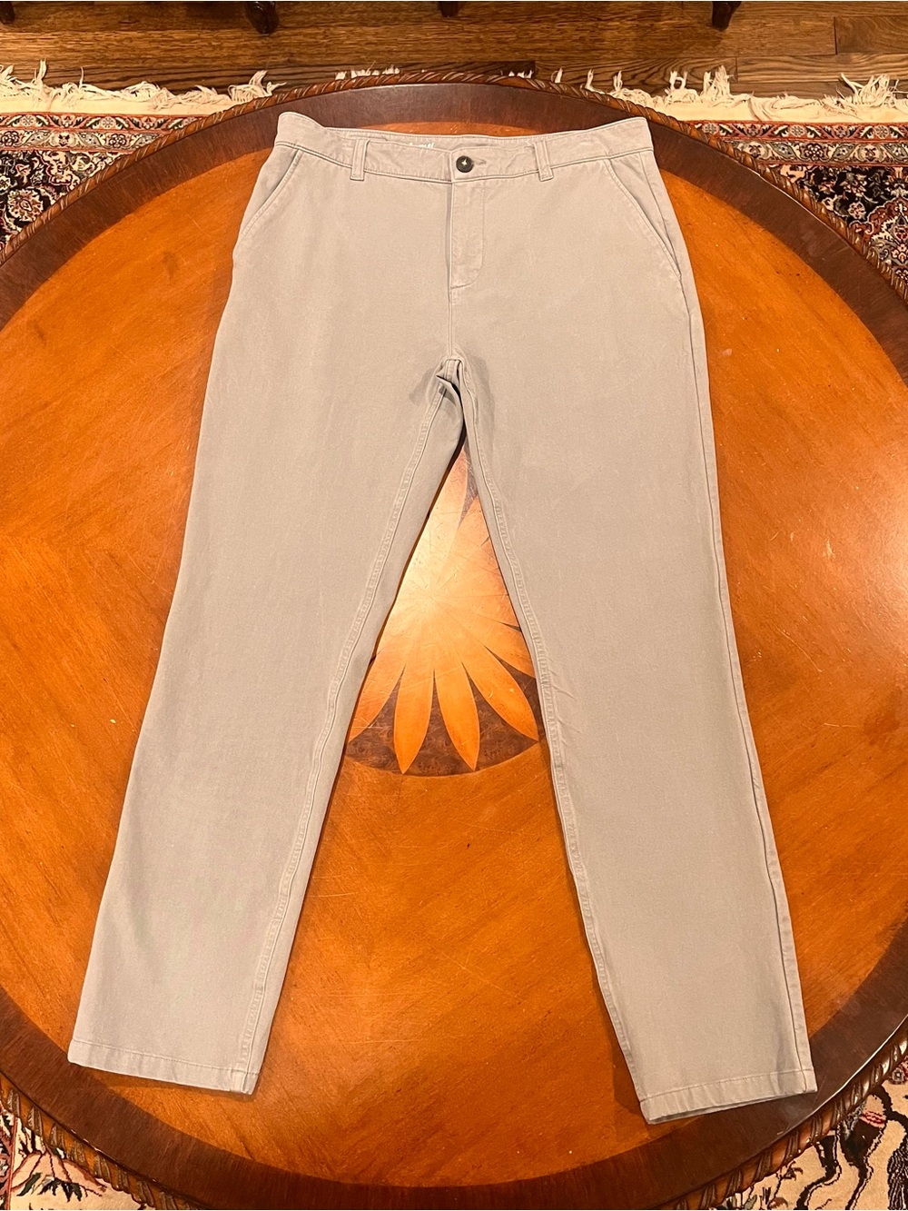 Mugsy Men’s Damens Classic 4-Way Stretch Chinos 34x32 Gray - Picture 4 of 16